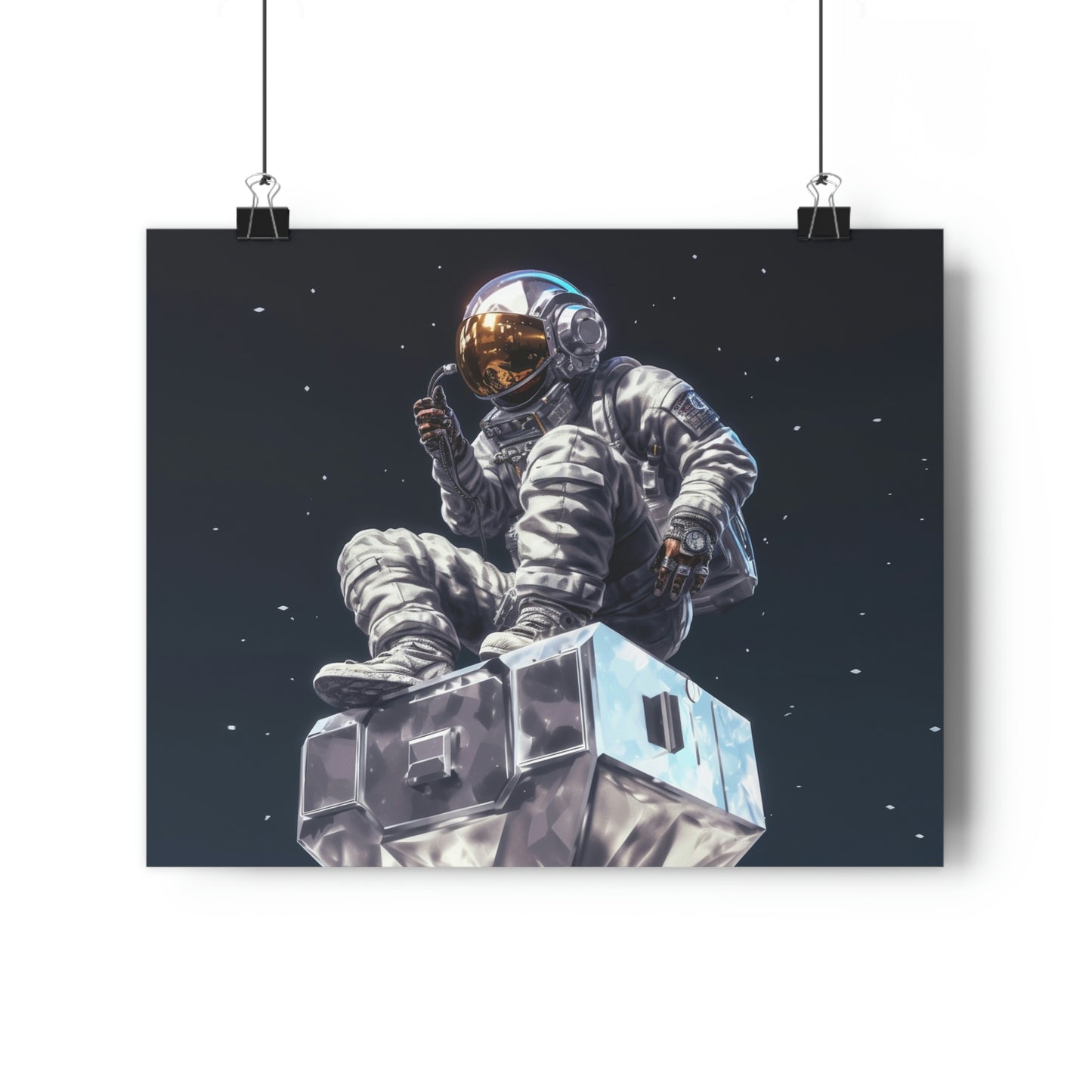 "Out of Air Spaceman" Premium Horizontal Poster
