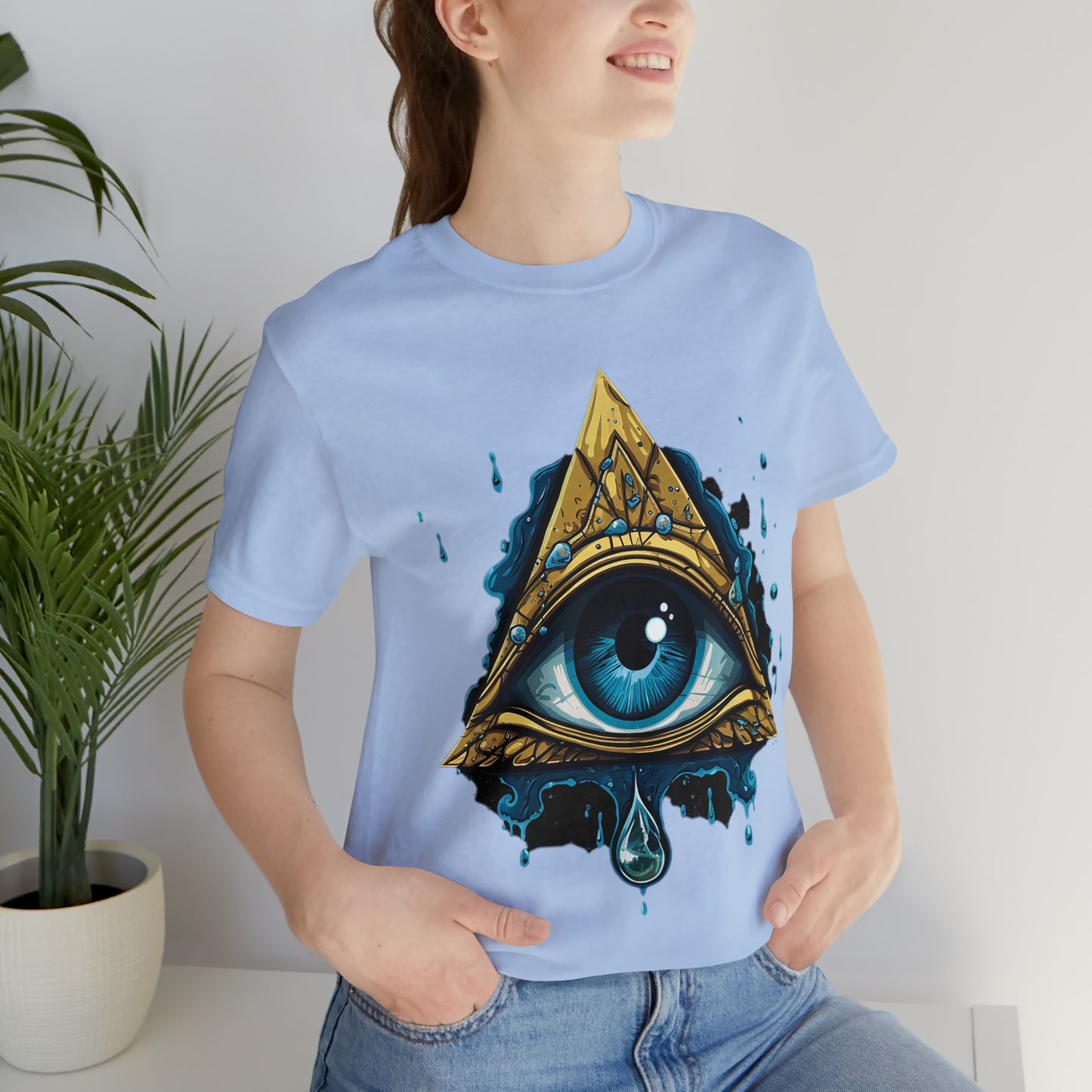 "Enigmatic Gaze" Unisex Jersey Short Sleeve Tee