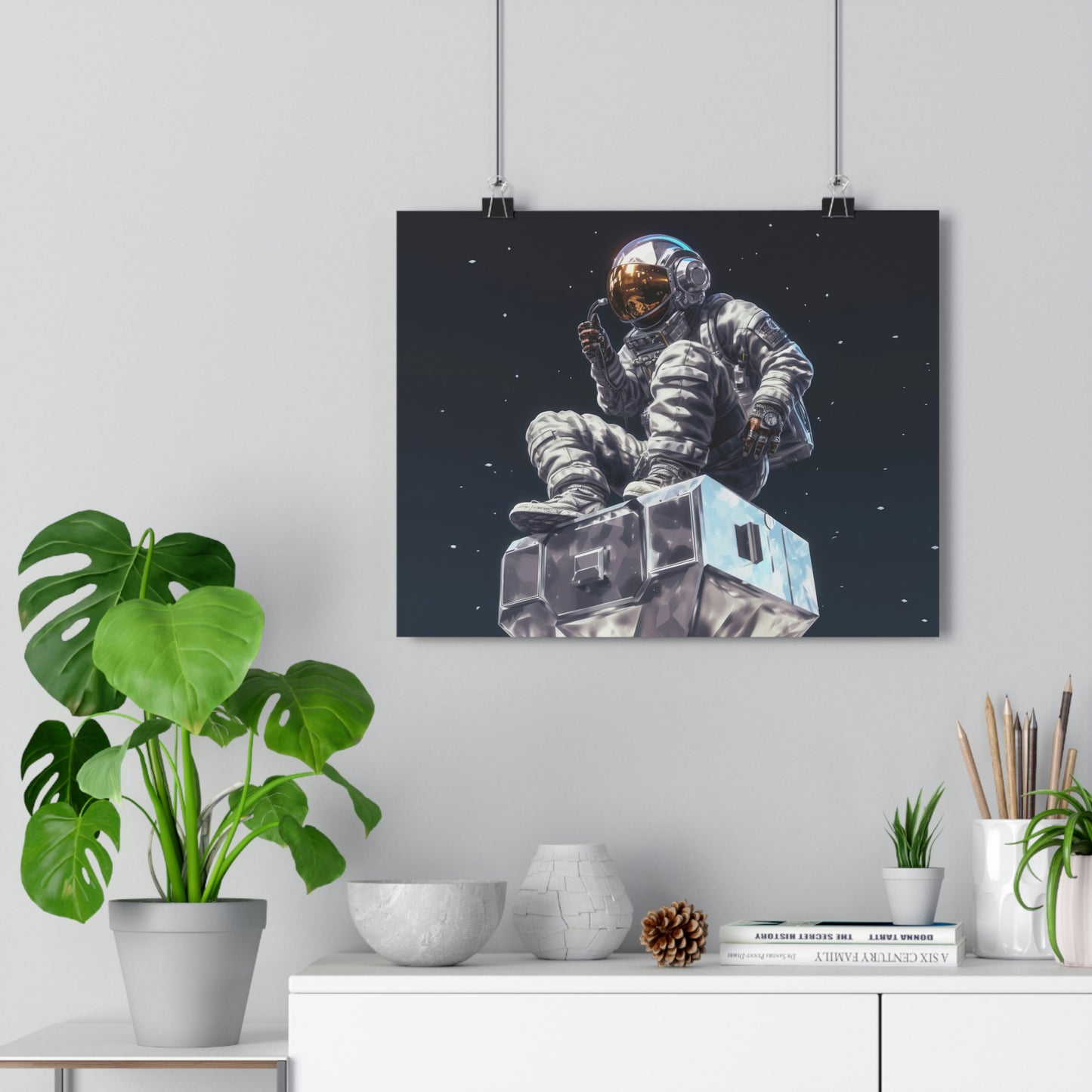 "Out of Air Spaceman" Premium Horizontal Poster