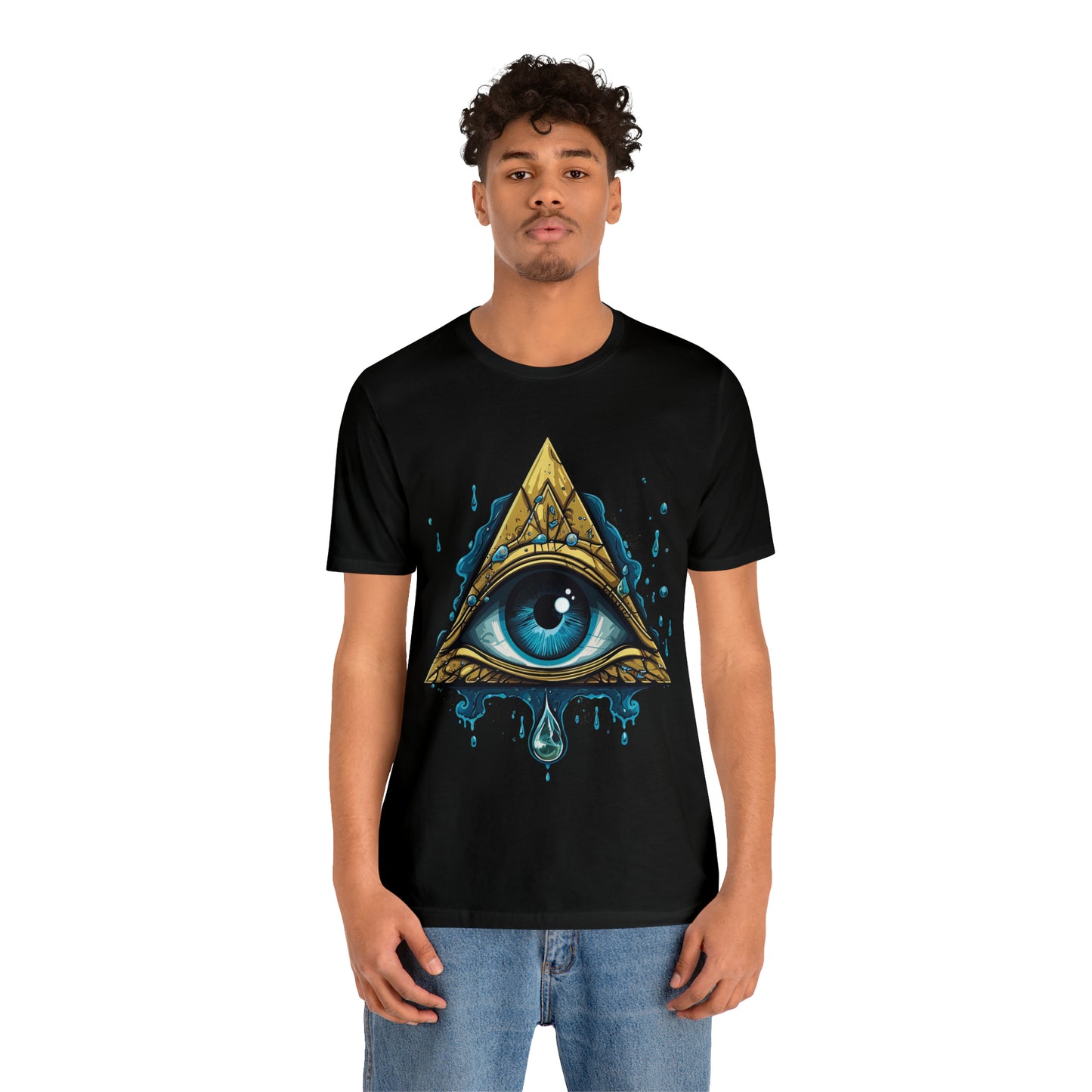 "Enigmatic Gaze" Unisex Jersey Short Sleeve Tee
