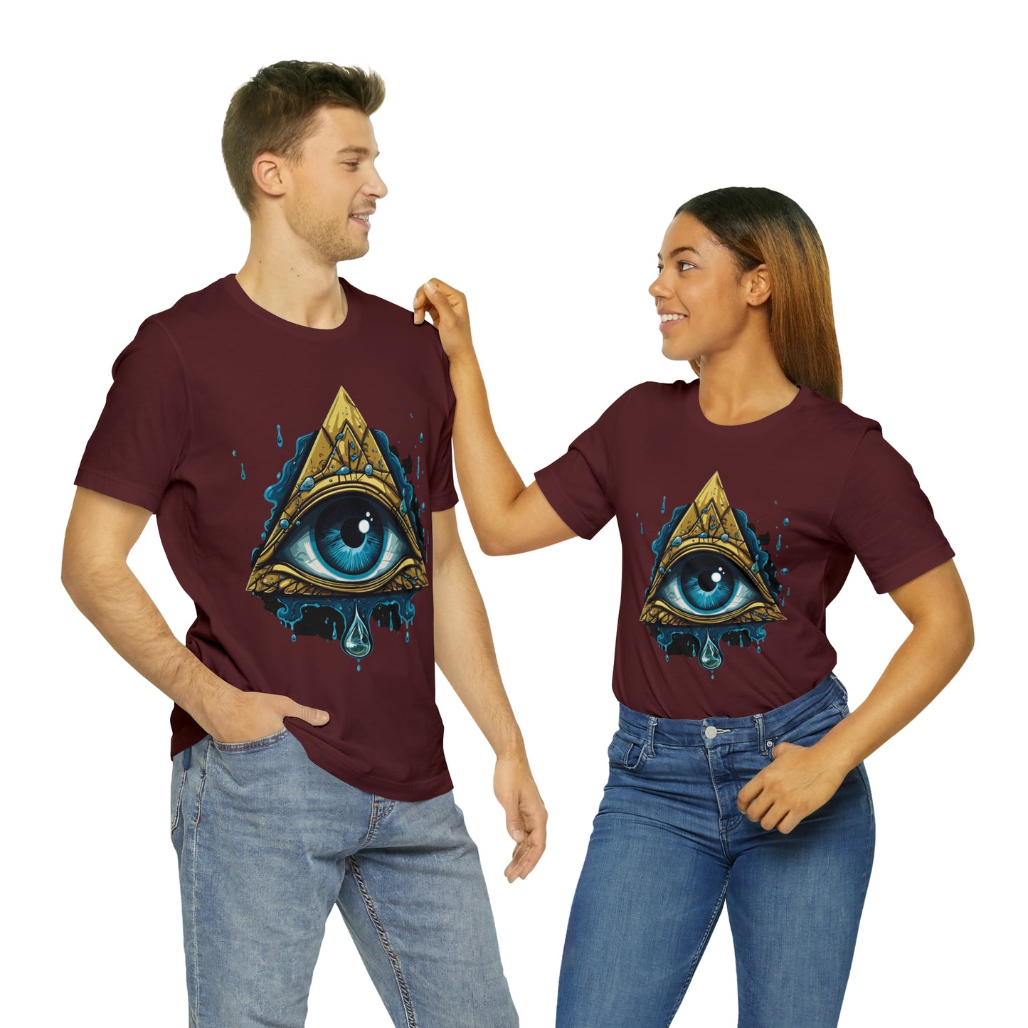 "Enigmatic Gaze" Unisex Jersey Short Sleeve Tee