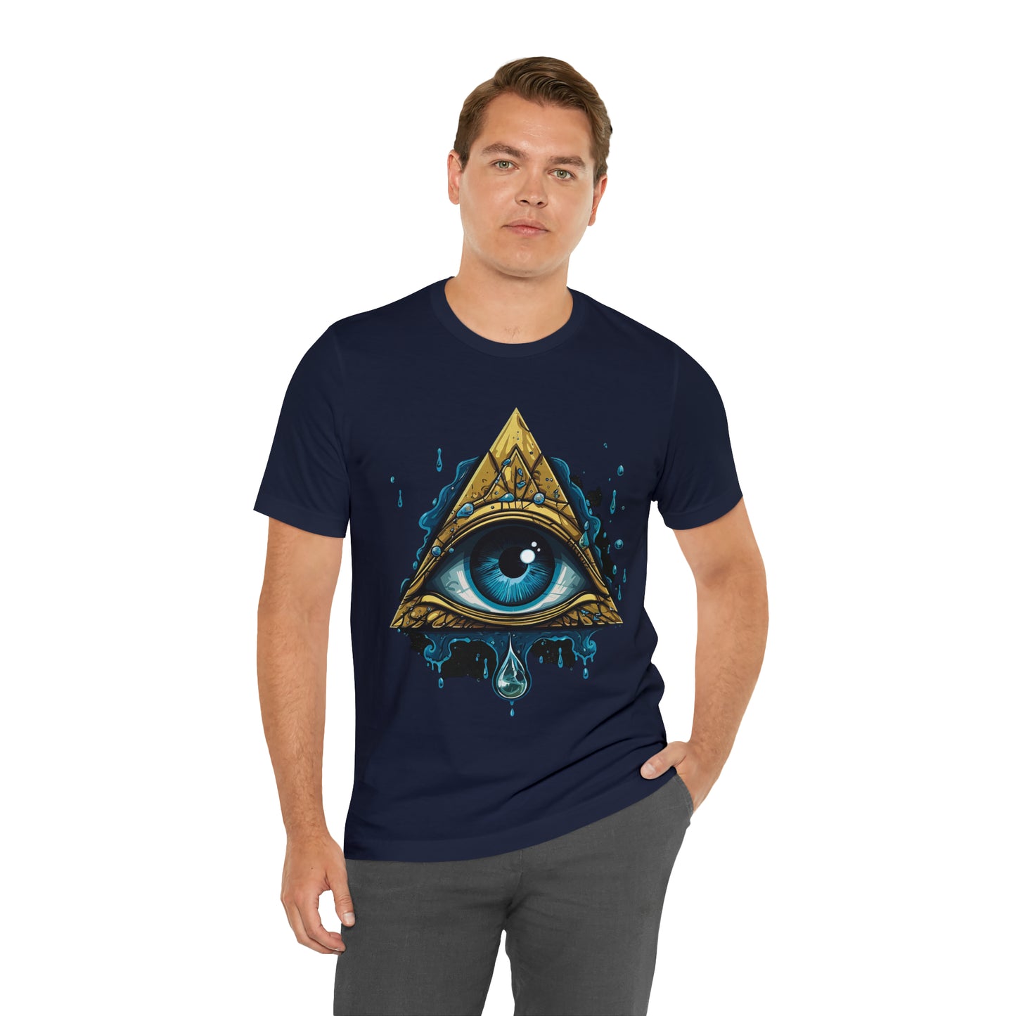 "Enigmatic Gaze" Unisex Jersey Short Sleeve Tee