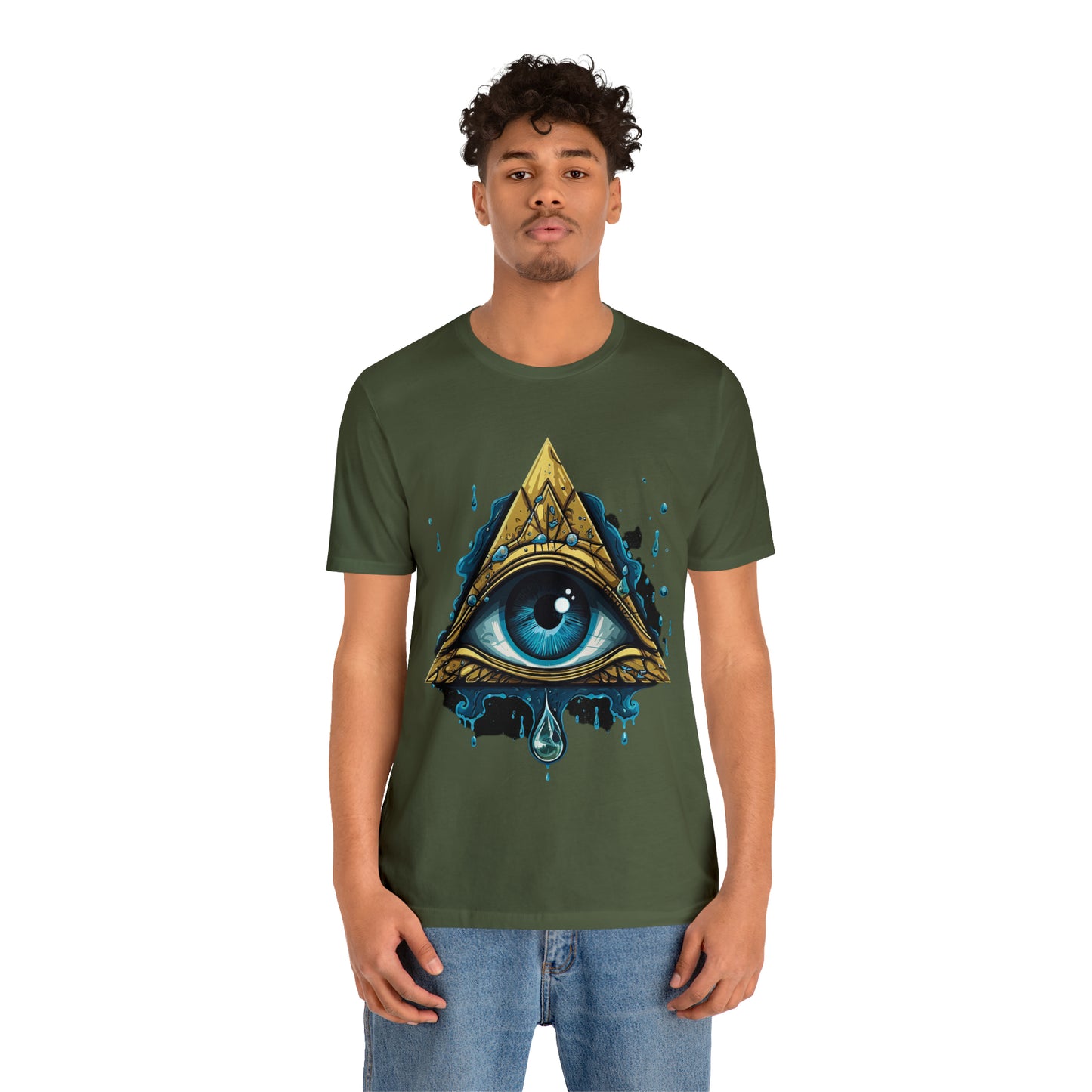 "Enigmatic Gaze" Unisex Jersey Short Sleeve Tee