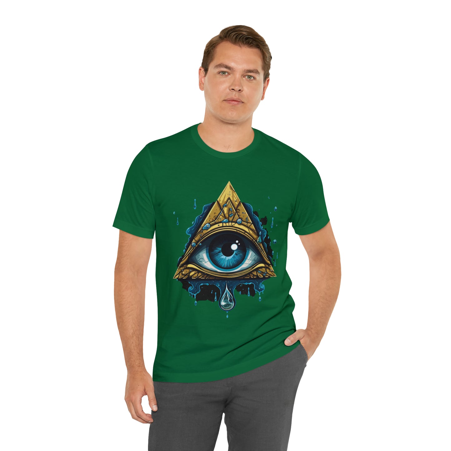 "Enigmatic Gaze" Unisex Jersey Short Sleeve Tee