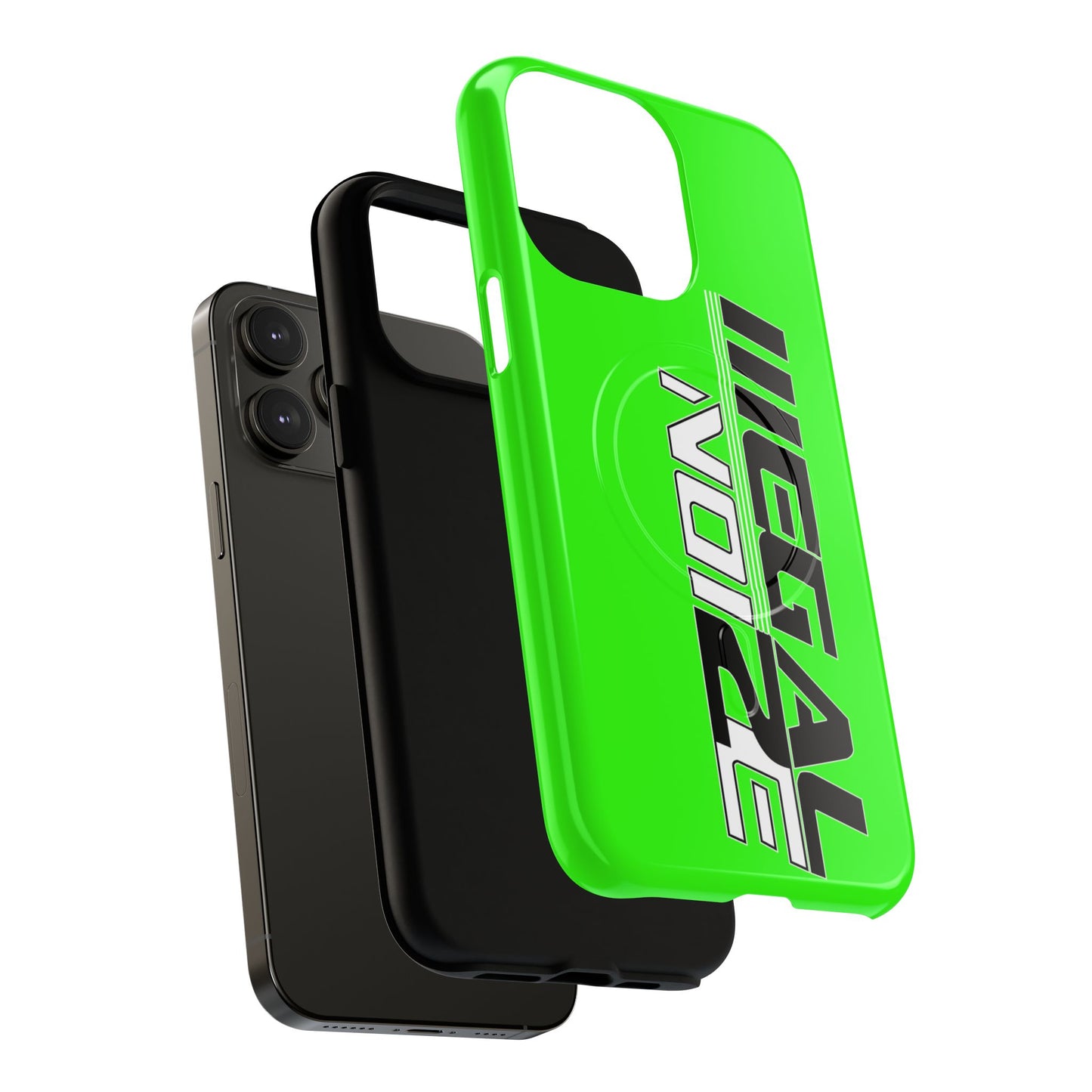 Illegal NoiZe Neon Green Tough Magnetic iPhone Case