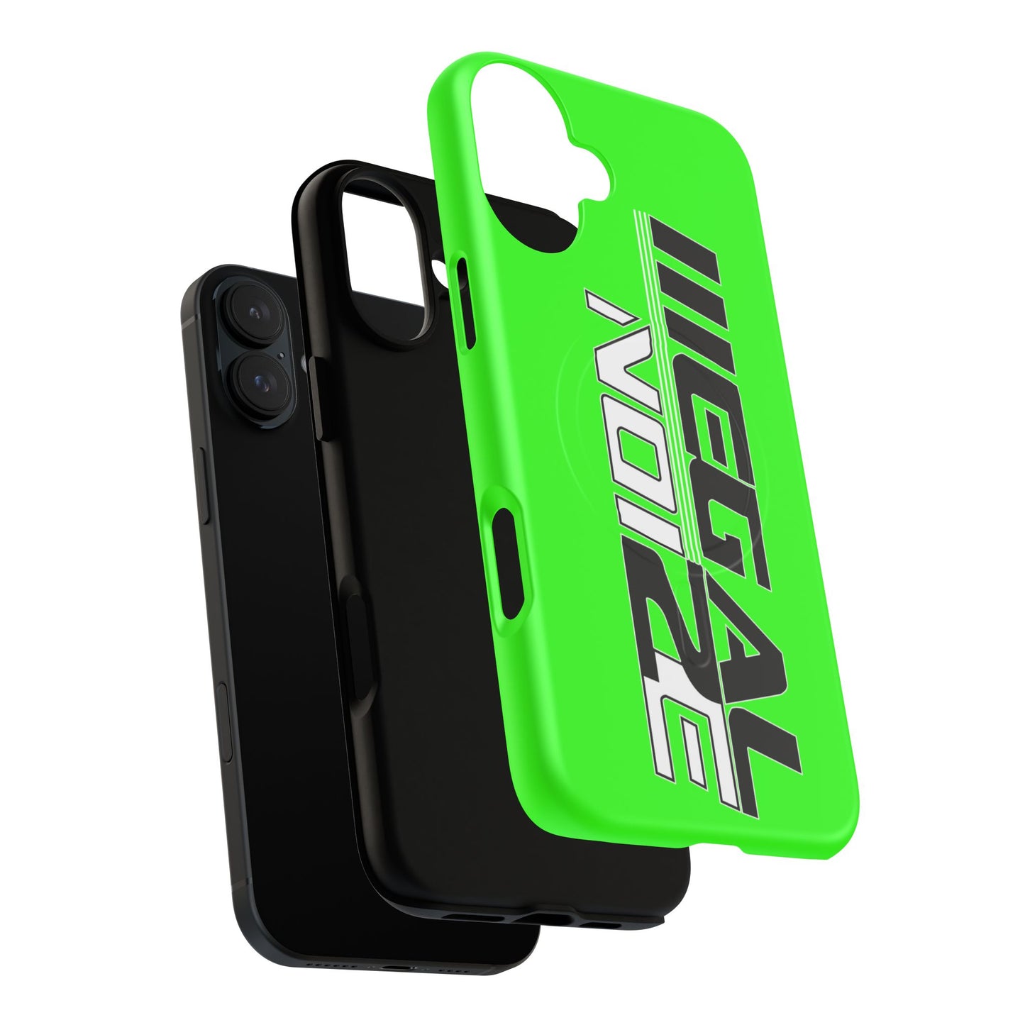 Illegal NoiZe Neon Green Tough Magnetic iPhone Case