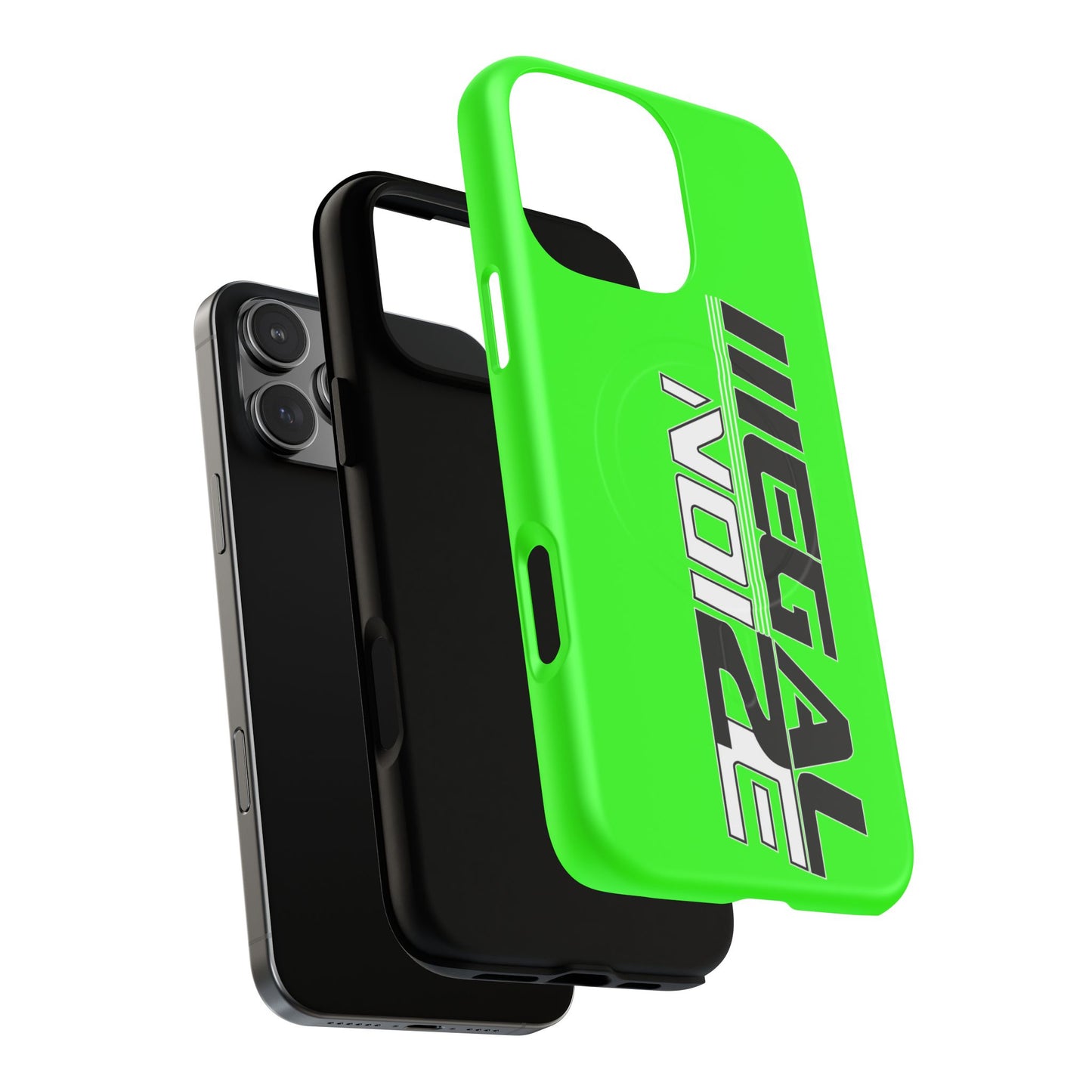 Illegal NoiZe Neon Green Tough Magnetic iPhone Case