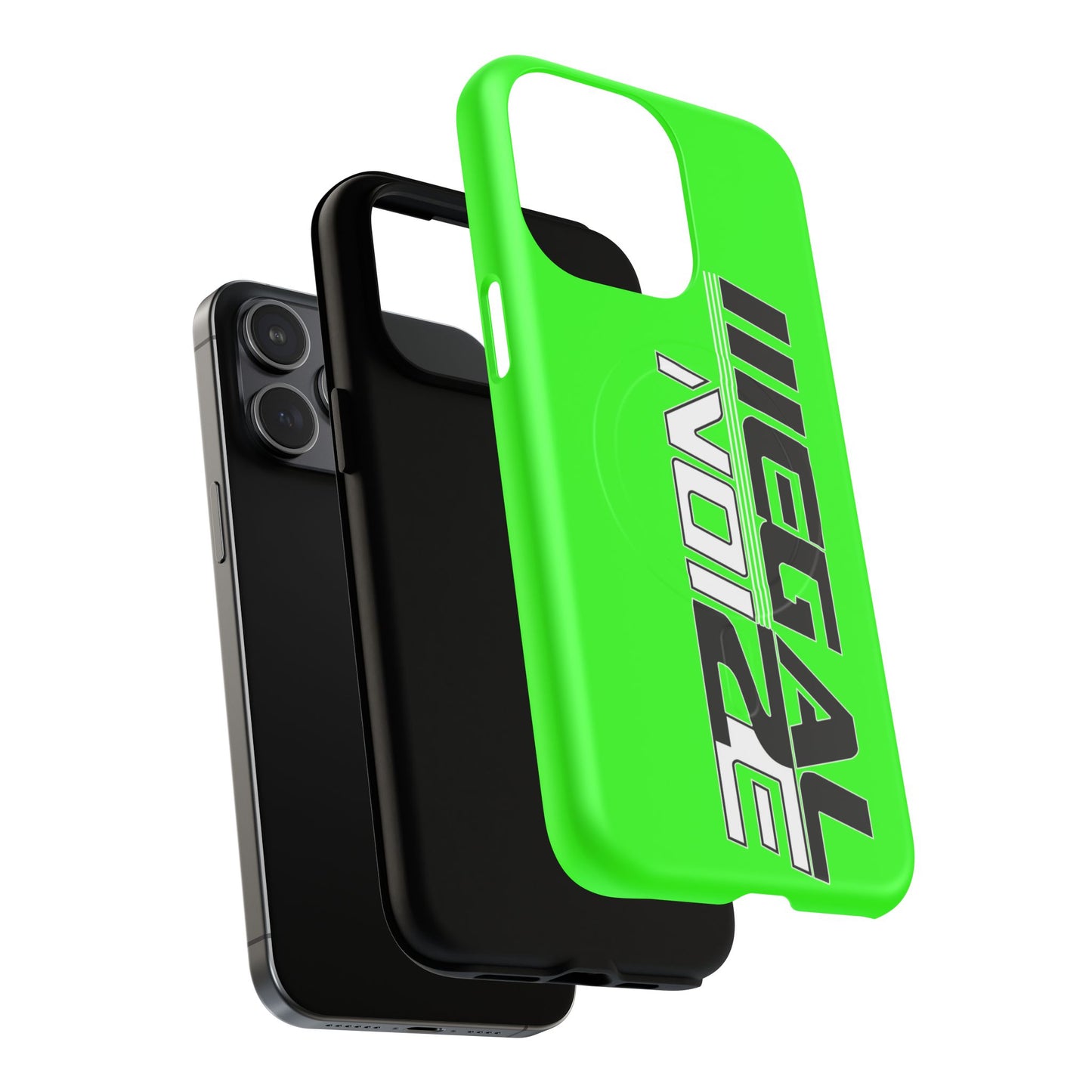 Illegal NoiZe Neon Green Tough Magnetic iPhone Case