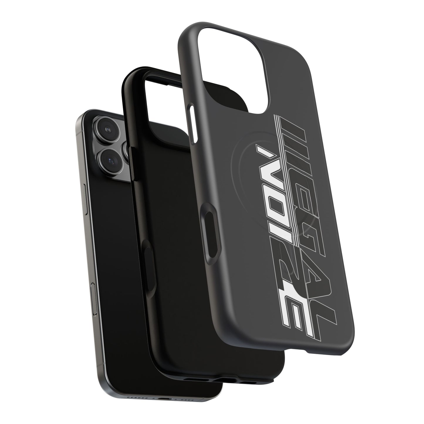 Illegal NoiZe Gunmetal Graphite Tough Magnetic iPhone Case