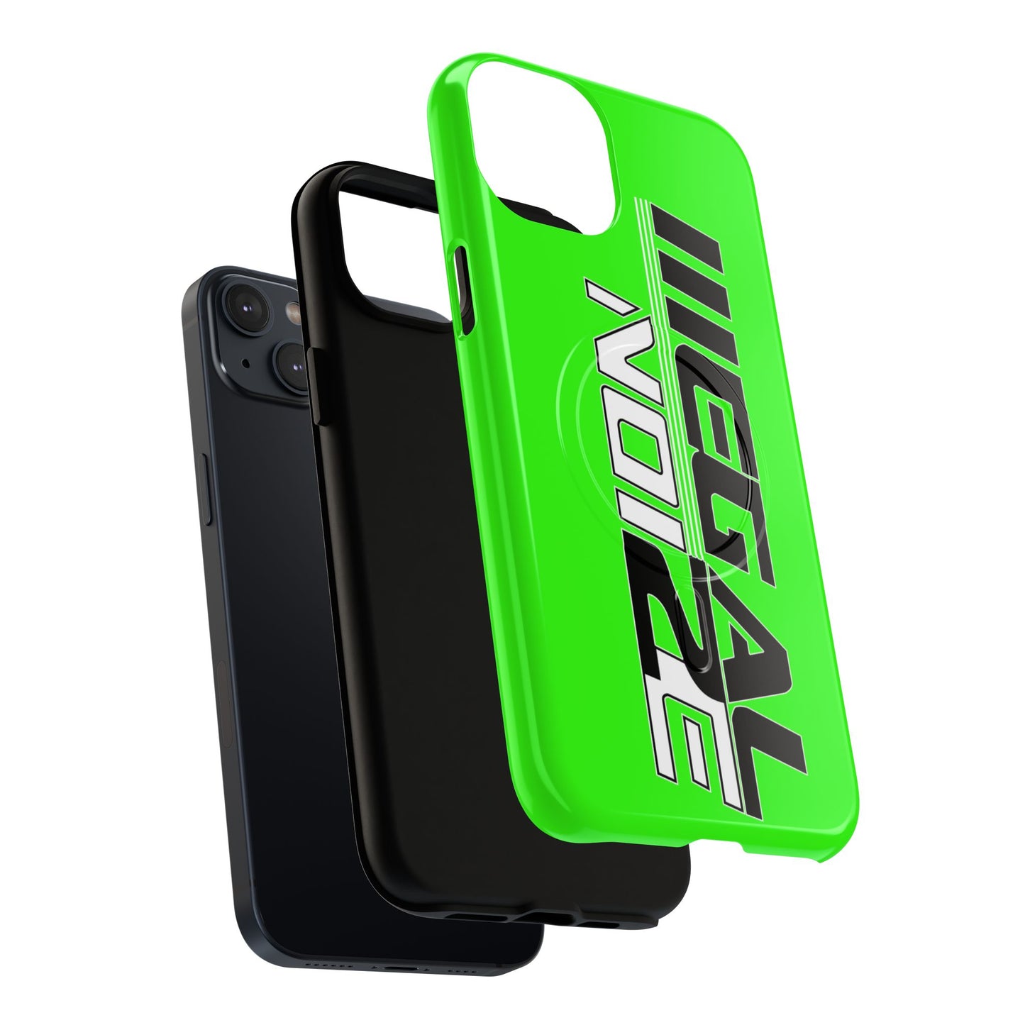 Illegal NoiZe Neon Green Tough Magnetic iPhone Case