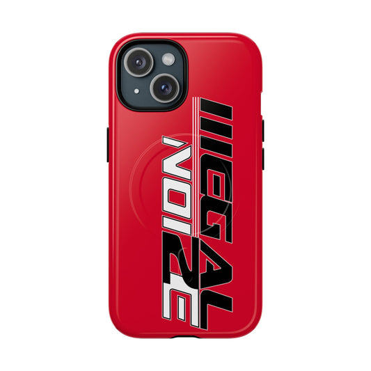 Illegal NoiZe Racing Red Tough Magnetic iPhone Case