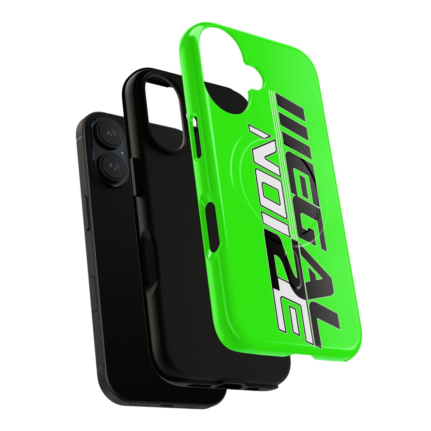 Illegal NoiZe Neon Green Tough Magnetic iPhone Case