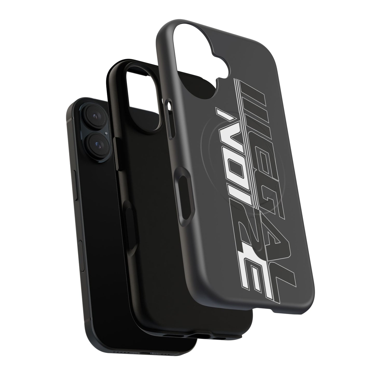 Illegal NoiZe Gunmetal Graphite Tough Magnetic iPhone Case
