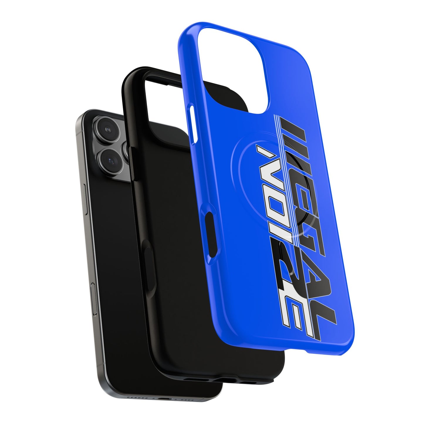 Illegal NoiZe Electric Blue Tough Magnetic iPhone Case