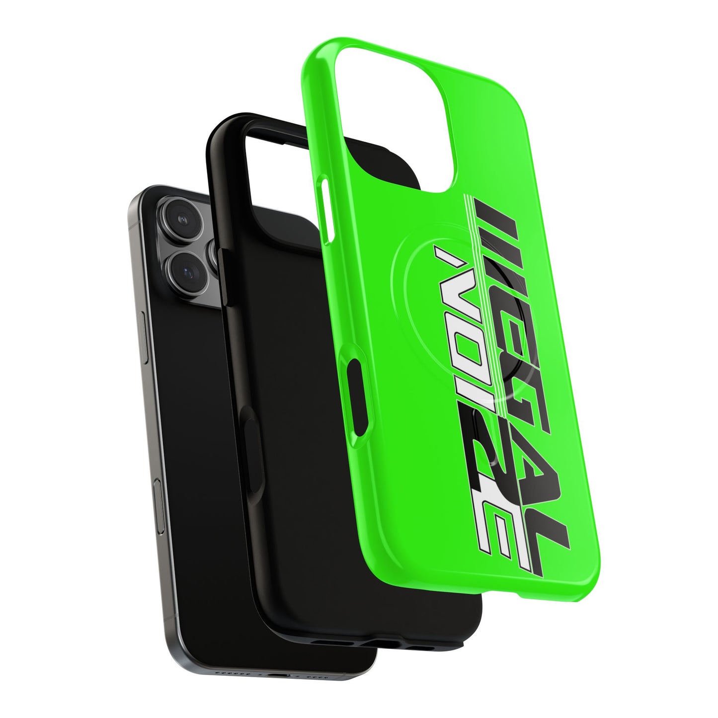 Illegal NoiZe Neon Green Tough Magnetic iPhone Case
