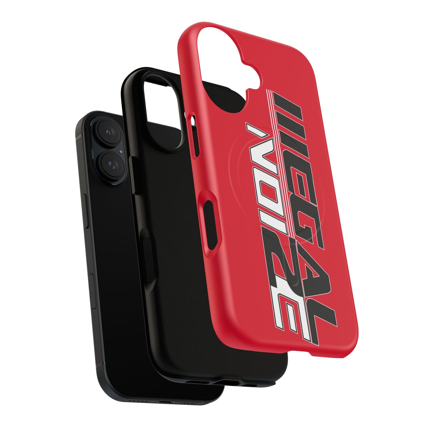 Illegal NoiZe Racing Red Tough Magnetic iPhone Case