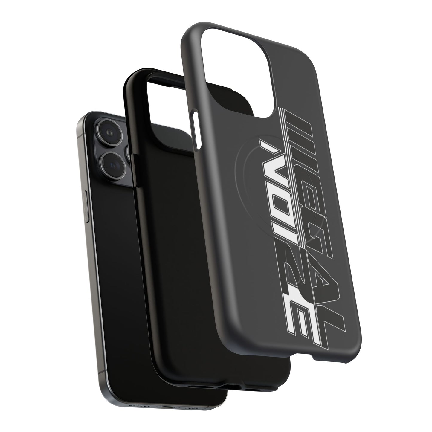 Illegal NoiZe Gunmetal Graphite Tough Magnetic iPhone Case