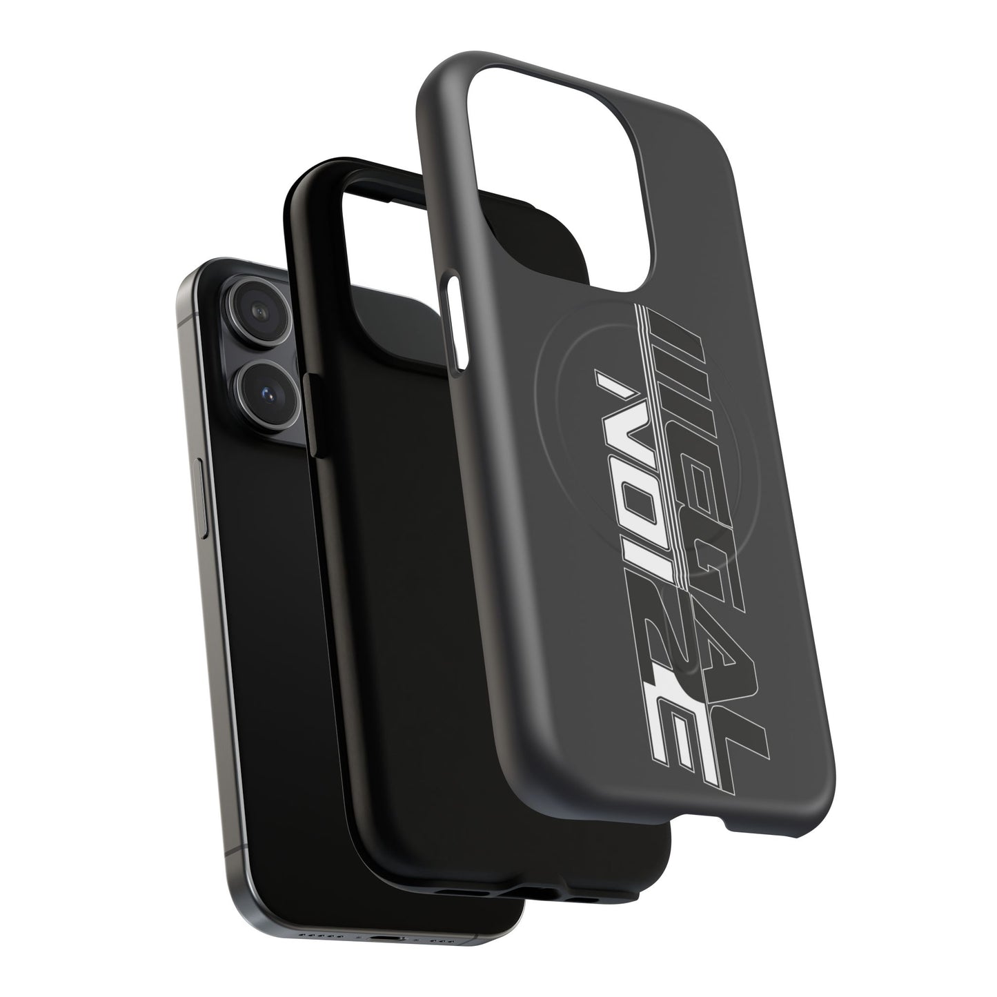 Illegal NoiZe Gunmetal Graphite Tough Magnetic iPhone Case