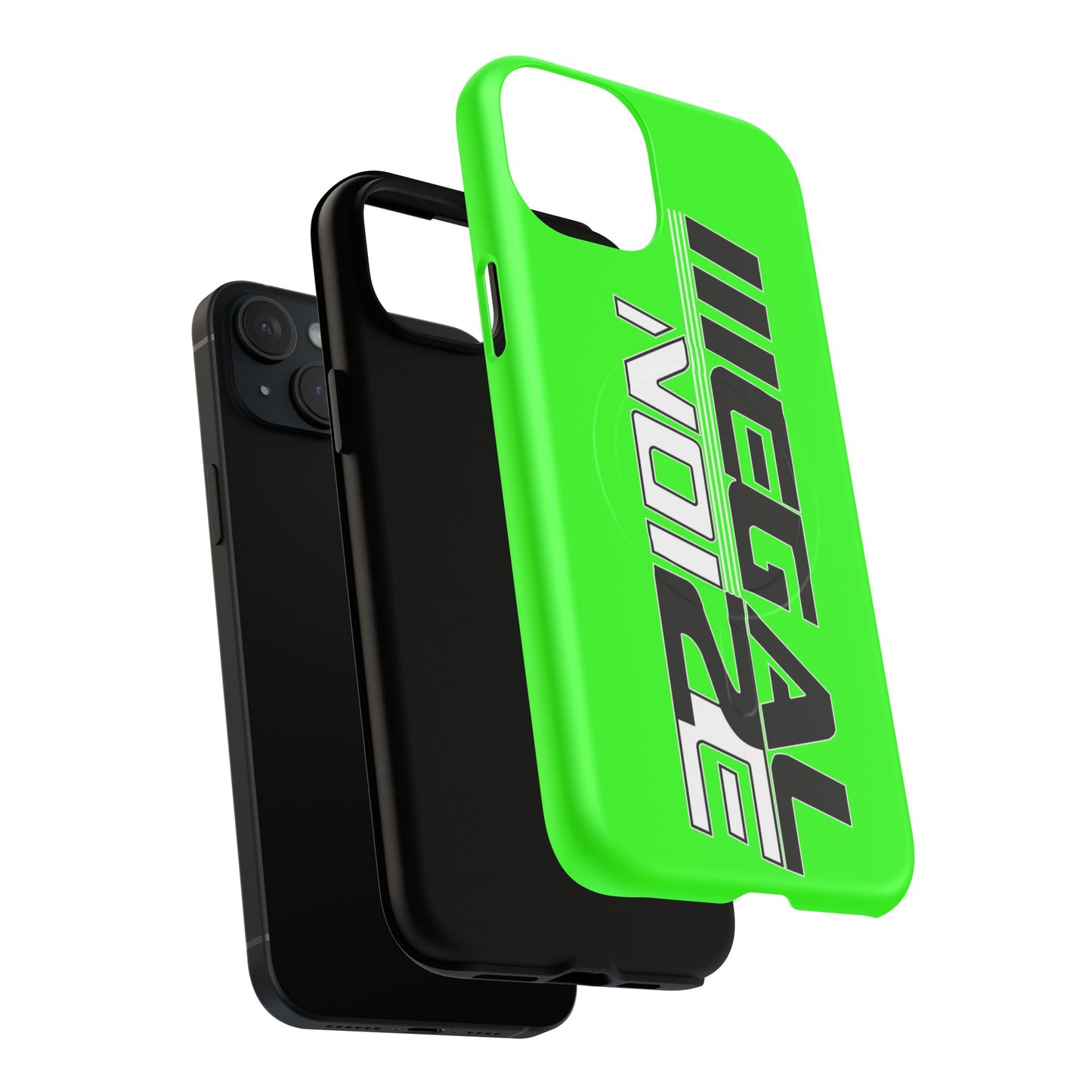 Illegal NoiZe Neon Green Tough Magnetic iPhone Case
