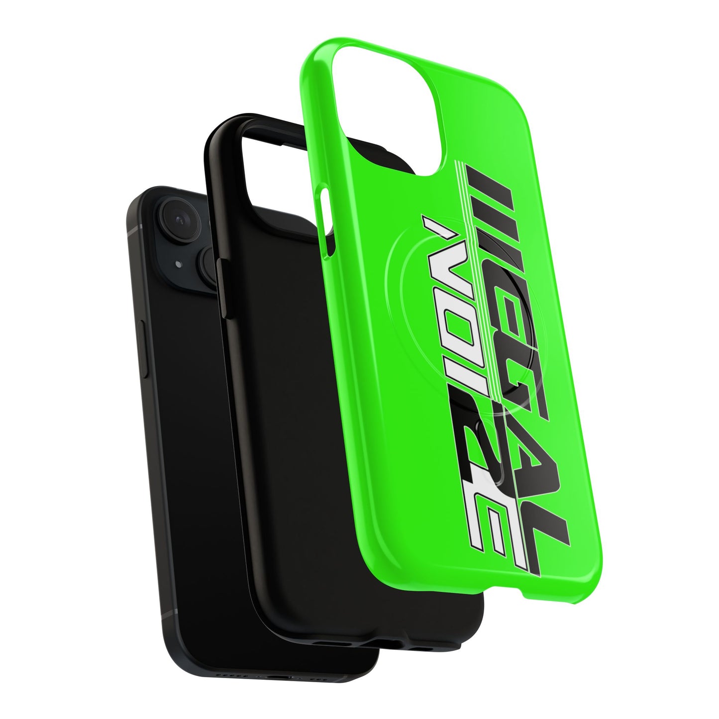Illegal NoiZe Neon Green Tough Magnetic iPhone Case