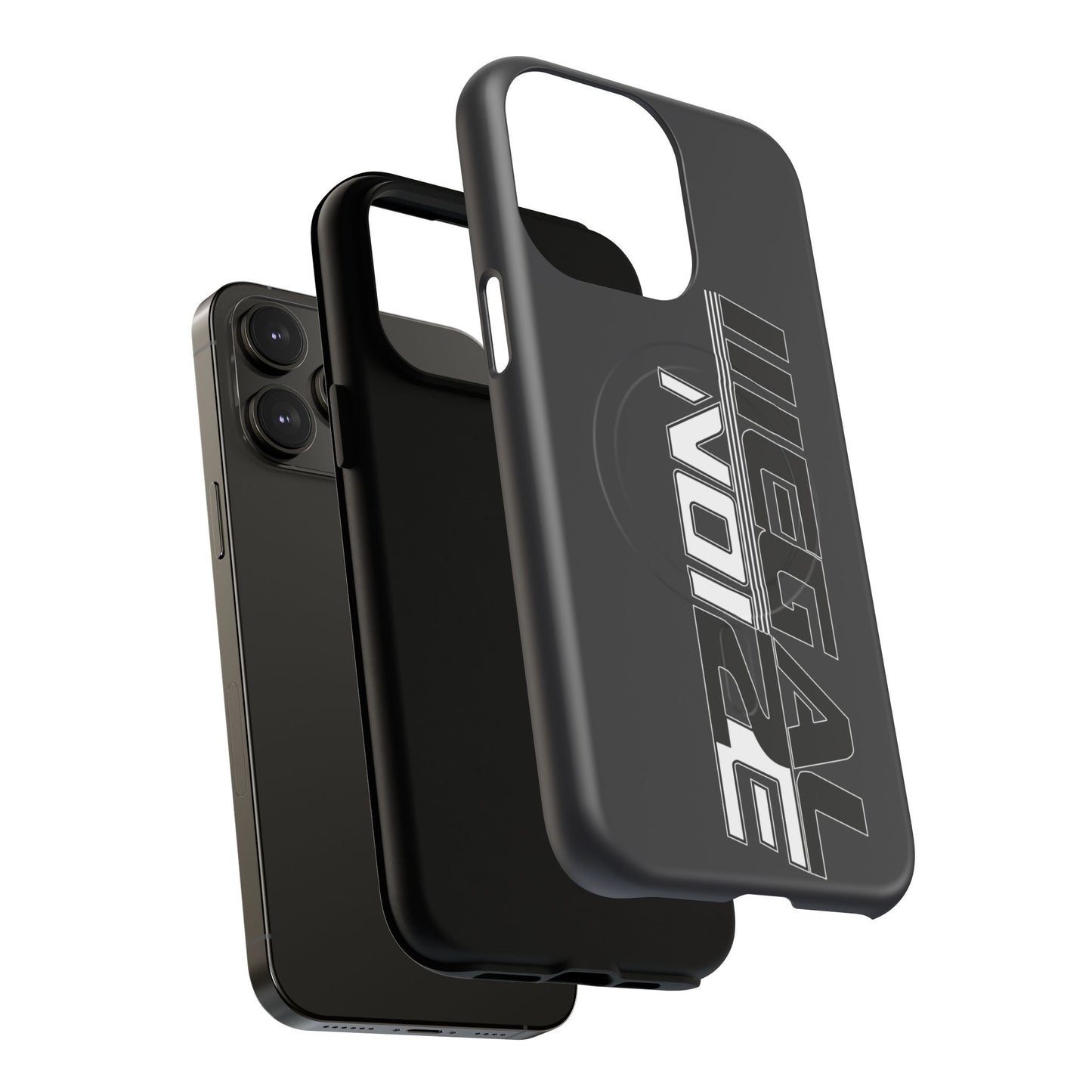 Illegal NoiZe Gunmetal Graphite Tough Magnetic iPhone Case