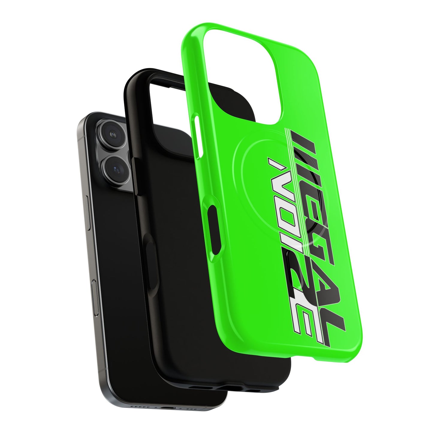 Illegal NoiZe Neon Green Tough Magnetic iPhone Case