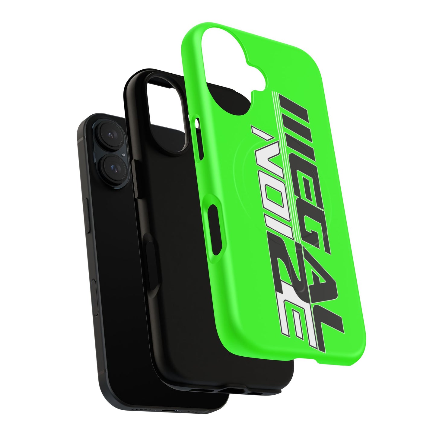 Illegal NoiZe Neon Green Tough Magnetic iPhone Case