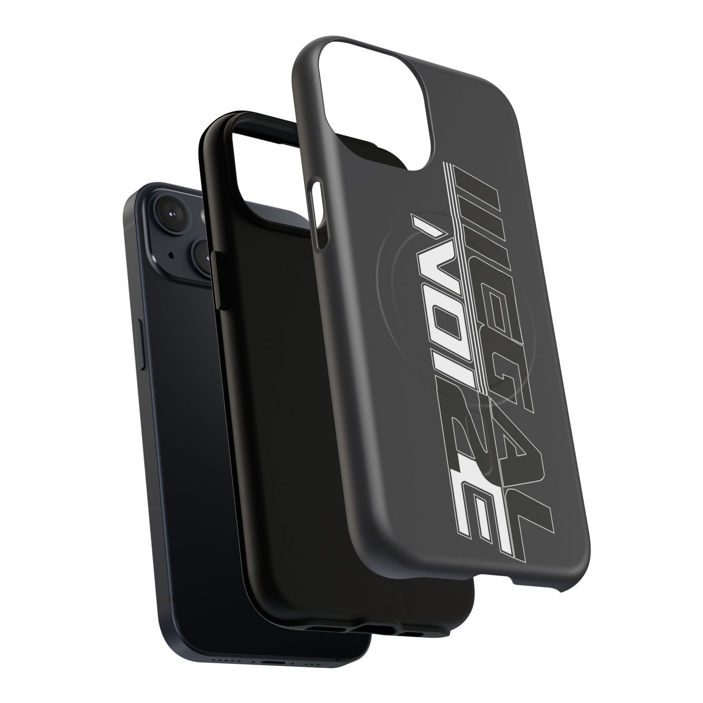 Illegal NoiZe Gunmetal Graphite Tough Magnetic iPhone Case
