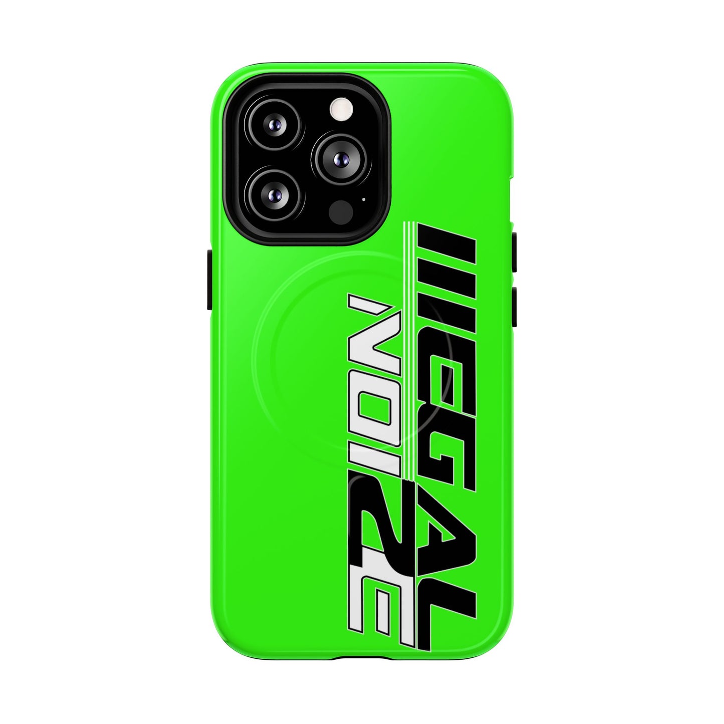Illegal NoiZe Neon Green Tough Magnetic iPhone Case