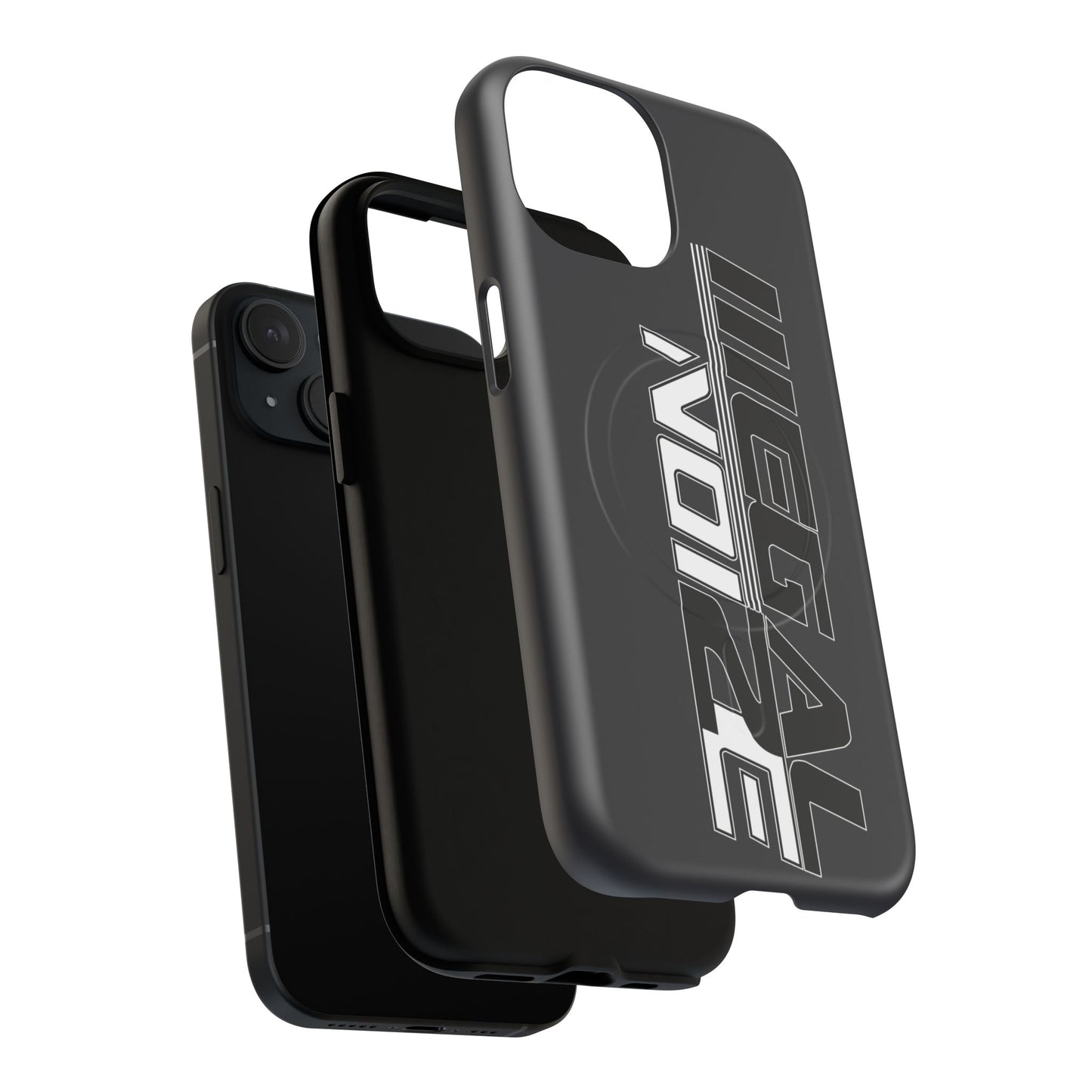 Illegal NoiZe Gunmetal Graphite Tough Magnetic iPhone Case