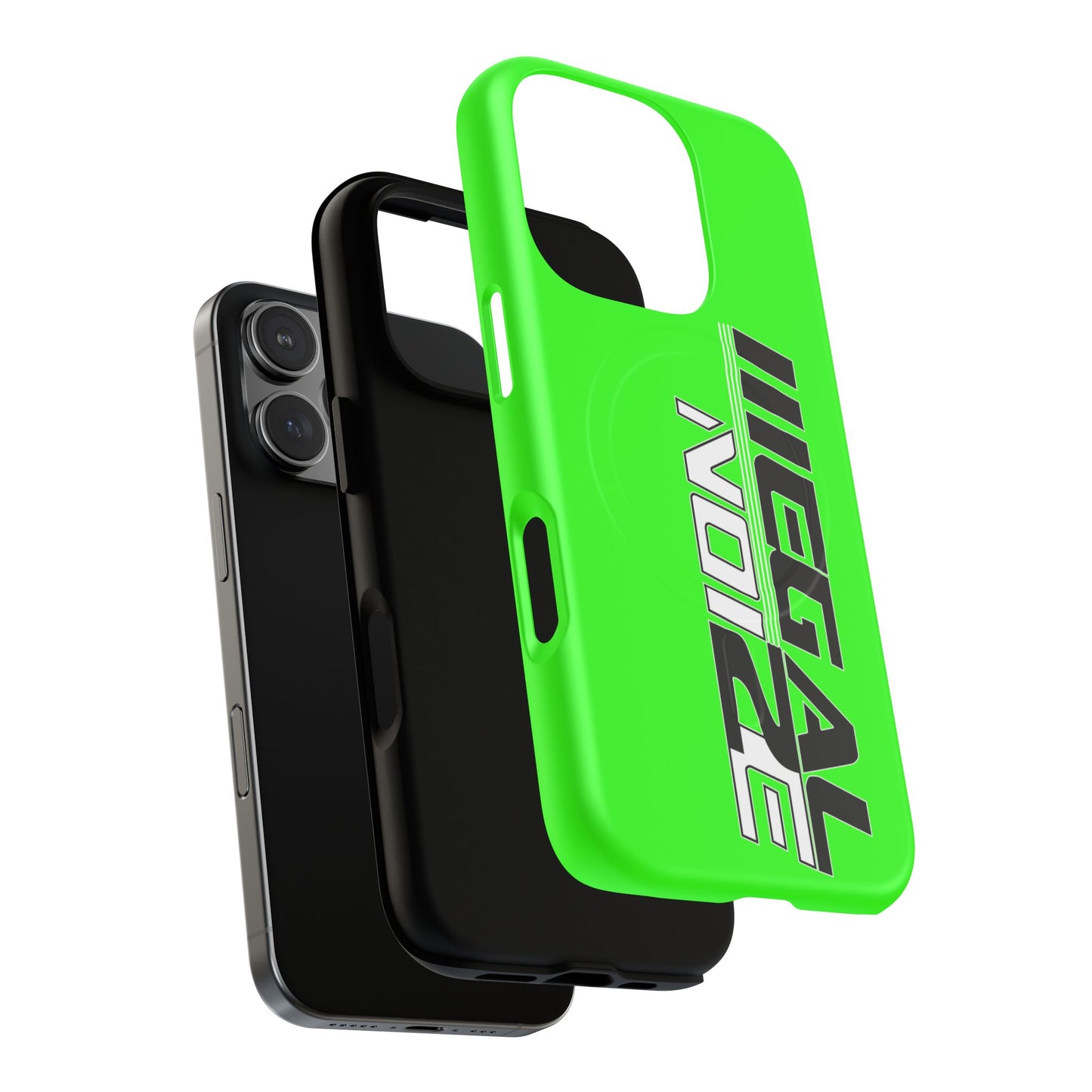 Illegal NoiZe Neon Green Tough Magnetic iPhone Case