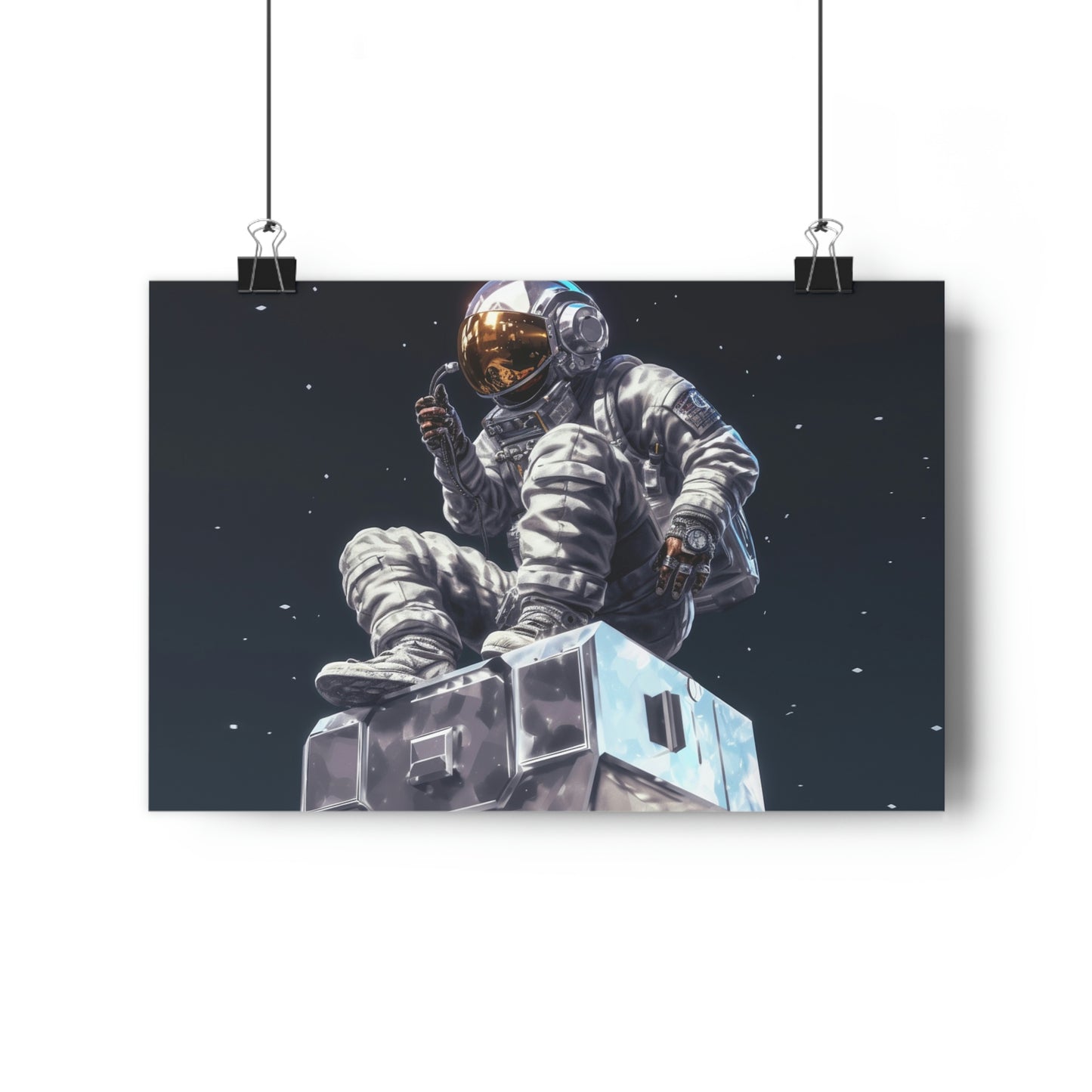 "Out of Air Spaceman" Premium Horizontal Poster