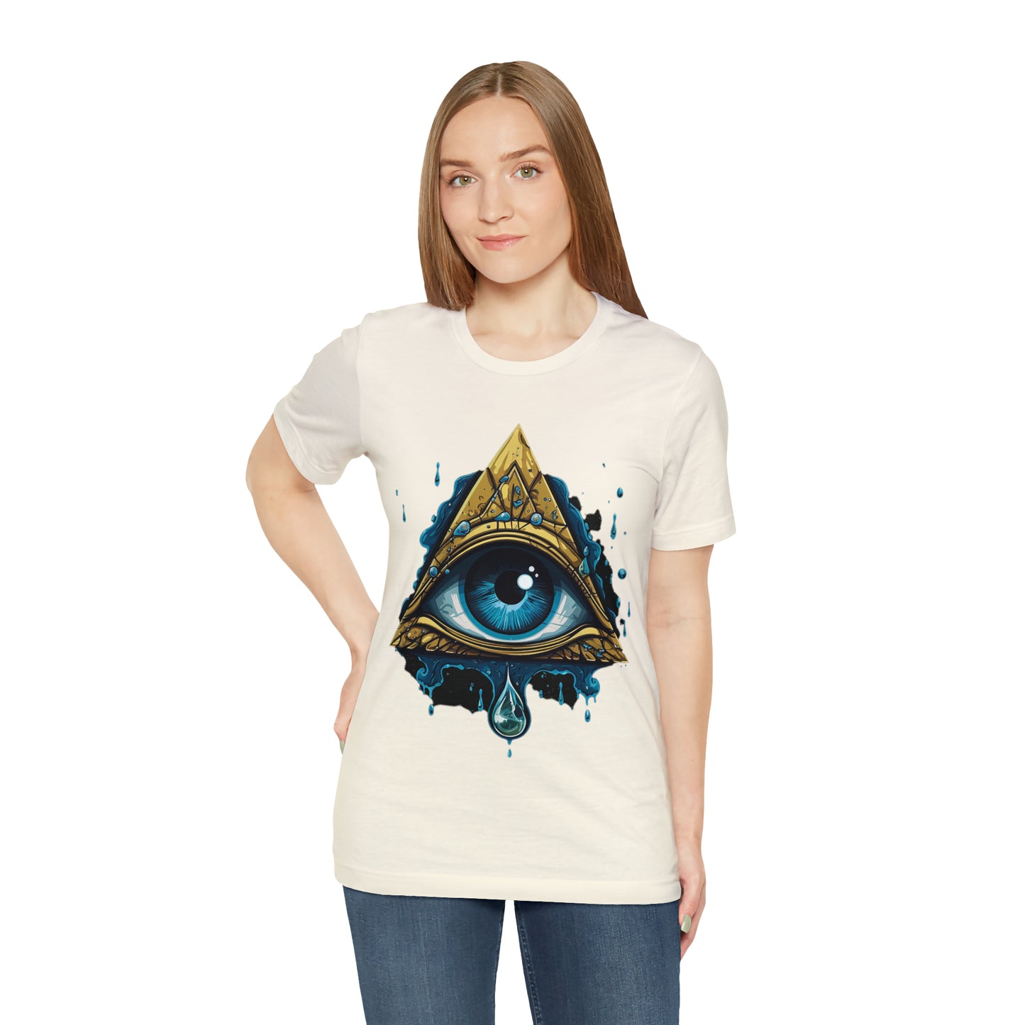 "Enigmatic Gaze" Unisex Jersey Short Sleeve Tee