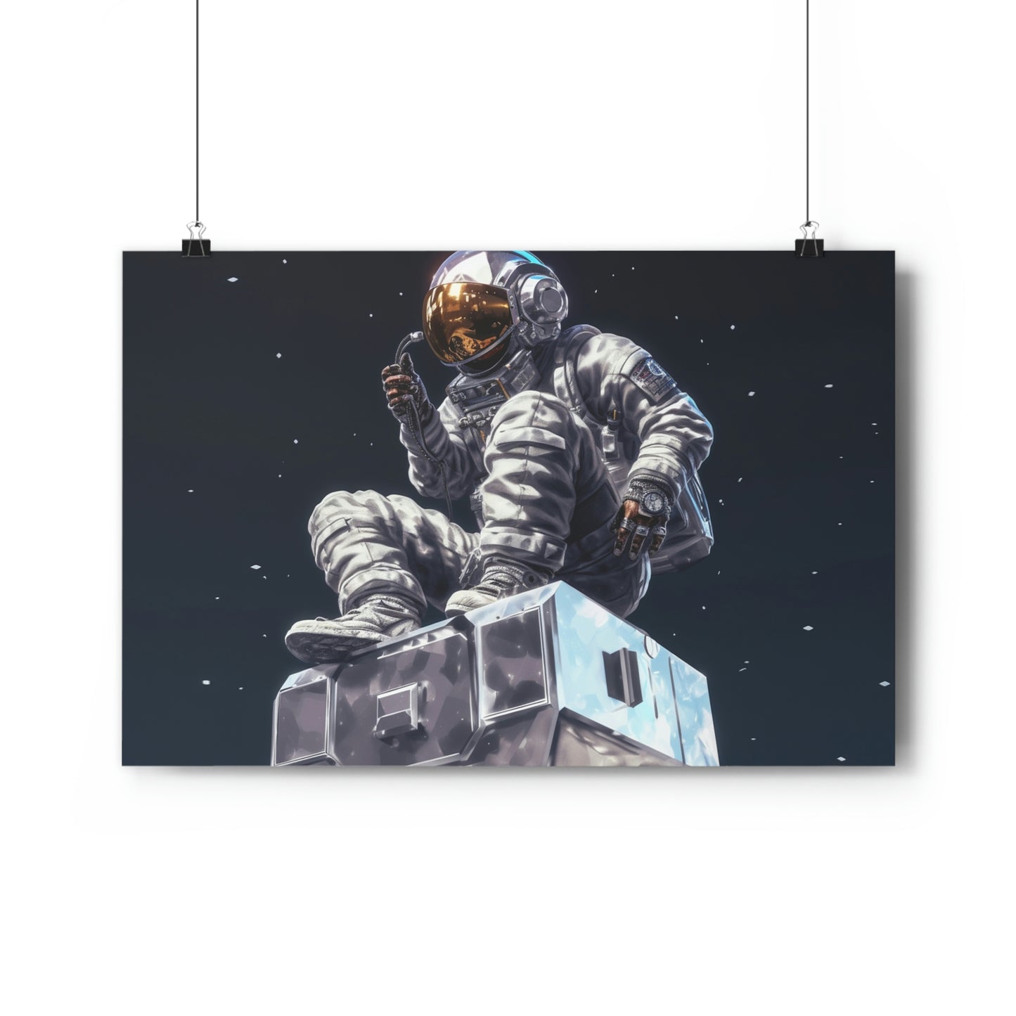 "Out of Air Spaceman" Premium Horizontal Poster